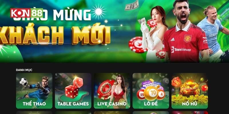 Giao diện chính của nhà cái KONG88