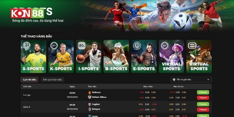 Sảnh cá cược thể thao KONG88